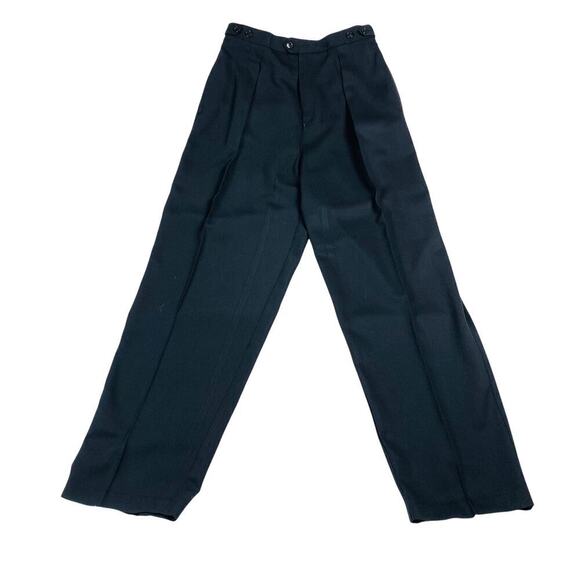 LIzSport Vintage 90's Black Ultra High Rise Baggy Pleated Dress Pants - Size 10 - Picture 1 of 7